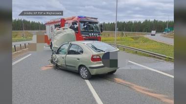 Uderzył w bariery na Trasie Kaszubskiej