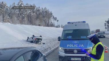 Auto dachowało na Trasie Kaszubskiej