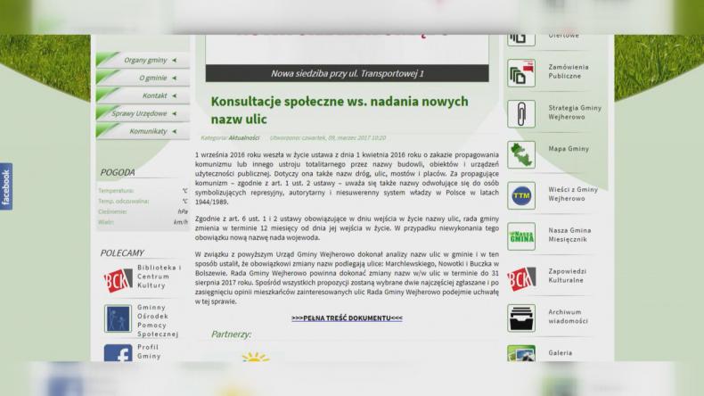 Ślady komuny znikają z ulic gminy