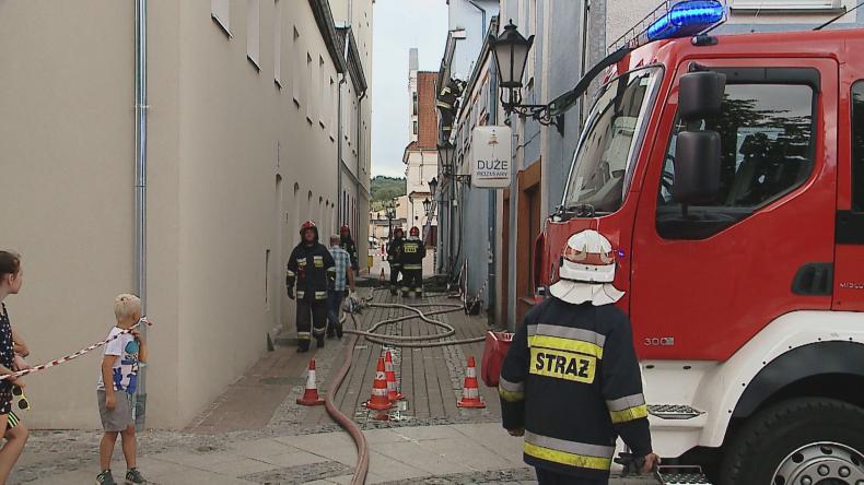 Pożar na wejherowskim rynku