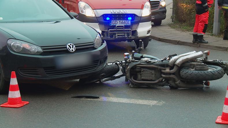 Kolizja dwóch pojazdów w Wejherowie