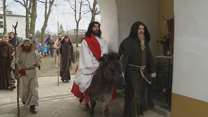 Inscenizacja wjazdu Jezusa do Jerozolimy