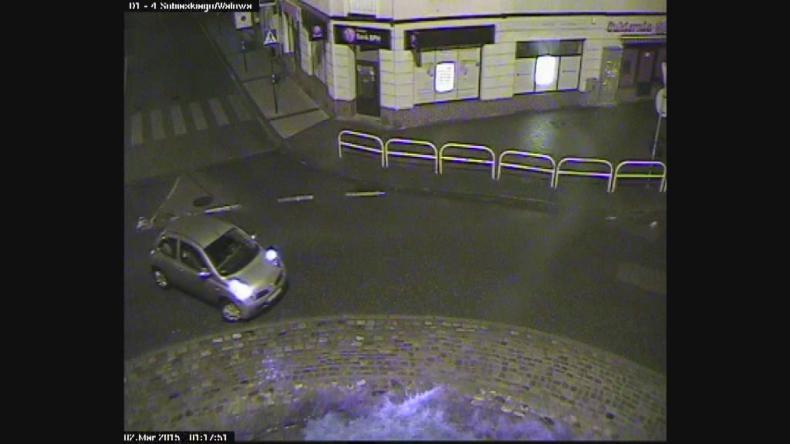 Pijany jechał pod prąd na rondzie