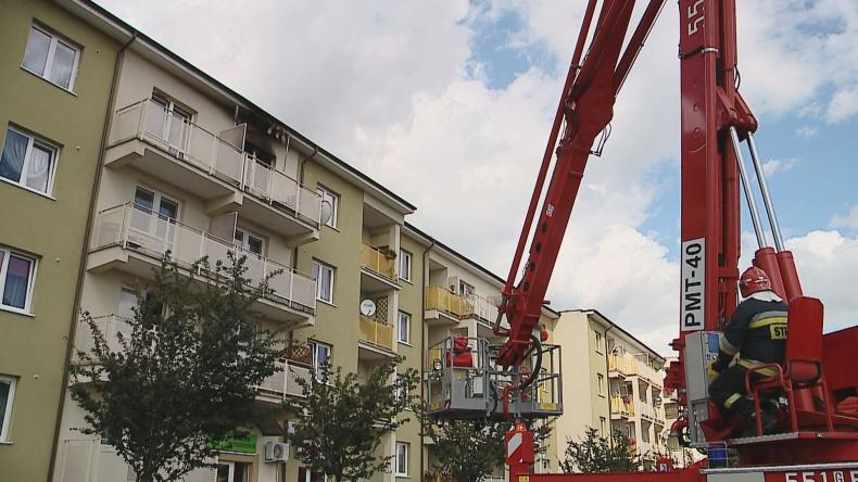 Pożar w bloku przy Granicznej w Wejherowie
