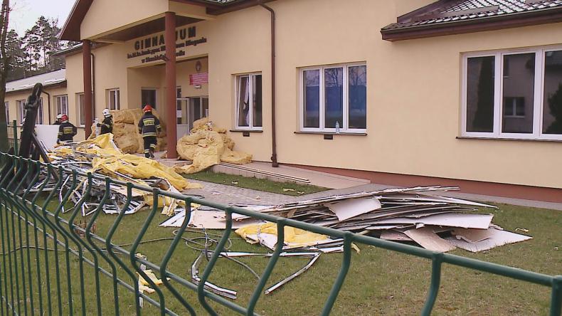 Zawalił się sufit w gimnazjum w Strzebielinie