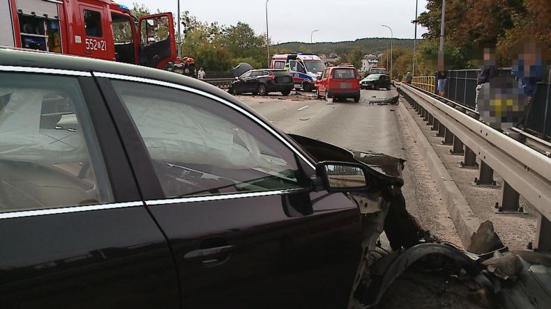 Karambol w Rumi – stanęły trzy miasta