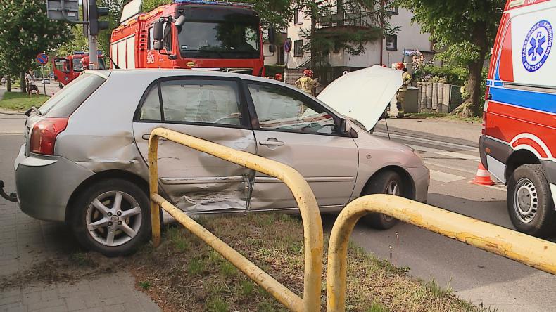 Wypadek z udziałem dwóch osobówek