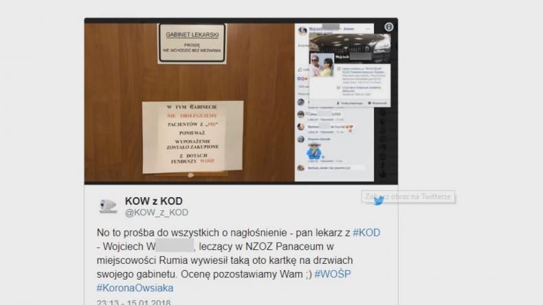 Kontrowersyjne zachowanie lekarza wywołało burzę