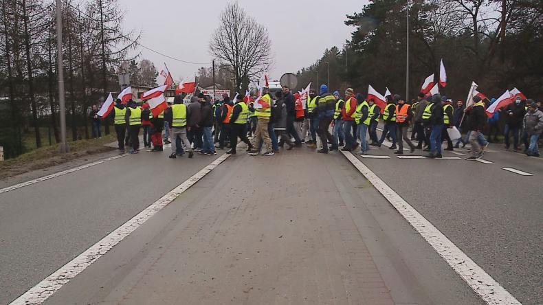 Protest rybaków na DK6