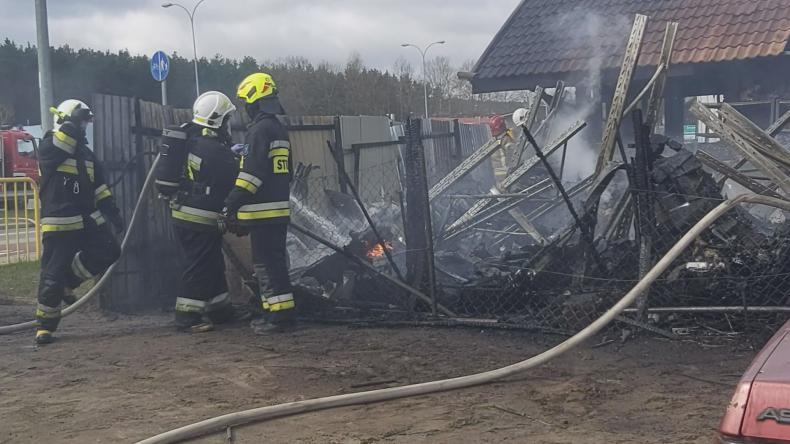 Kłęby dymu nad Wejherowem