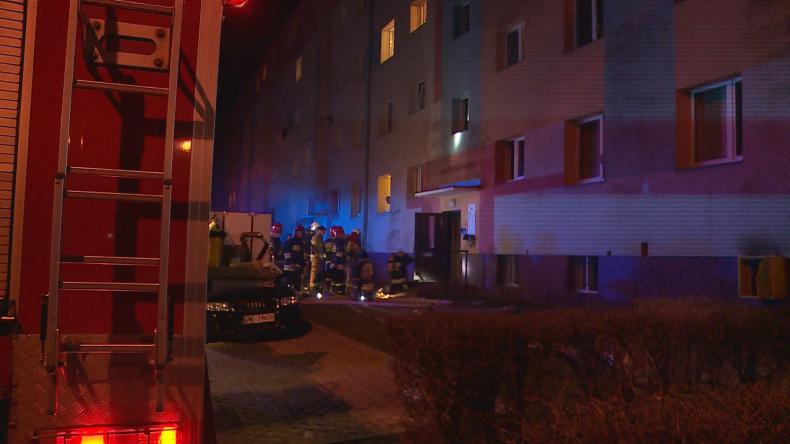 Pożar i ewakuacja na Osiedlu 1000-lecia w Wejherowie