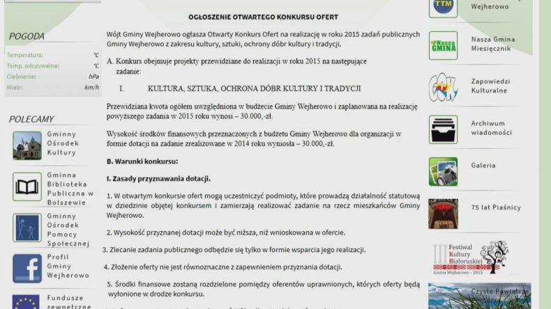Gm. Wejherowo: na kulturę czekają dotacje