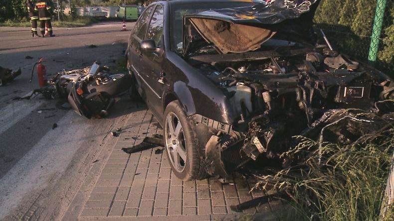 Tragiczny wypadek w Górze, nie żyje motocyklista