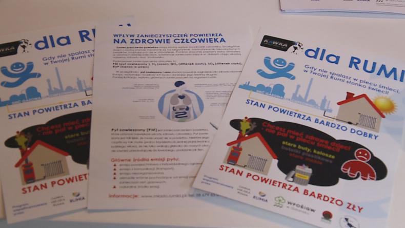„Gdy nie spalasz w piecu śmieci, w twojej Rumi słonko świeci!”