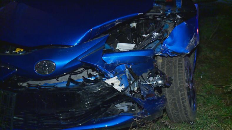 Niebezpieczne zdarzenie drogowe w Kębłowie