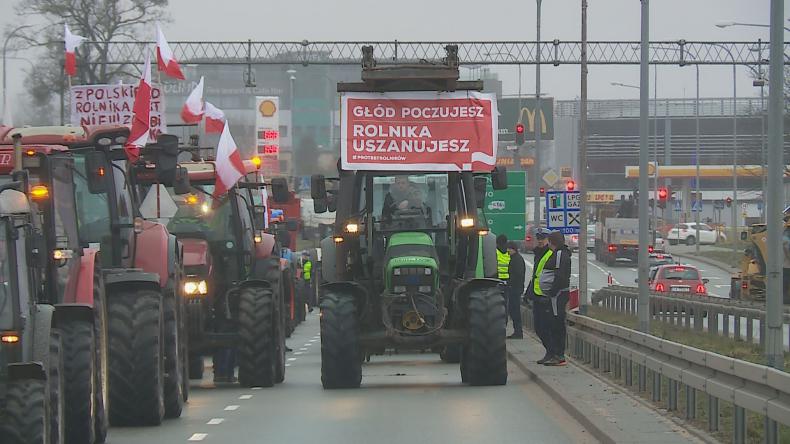 Rolnicy protestują w Wejherowie