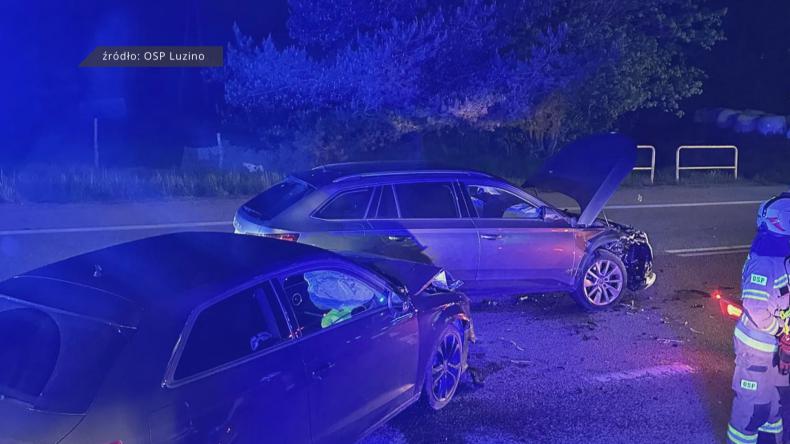 Wypadek z udziałem osobówek w Kębłowie