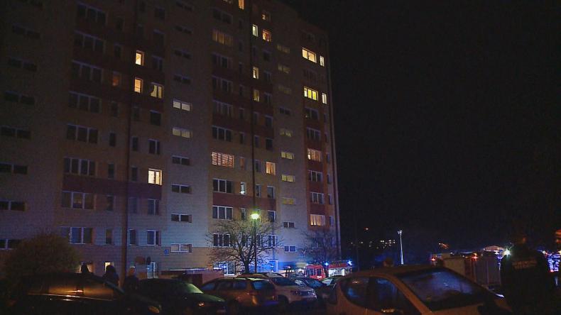 Pożar na 11. piętrze wejherowskiego wieżowca