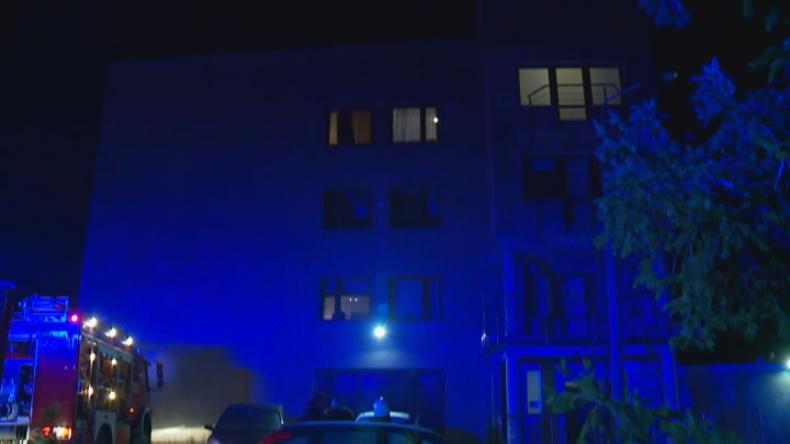 Pożar budynku wielorodzinnego w Redzie