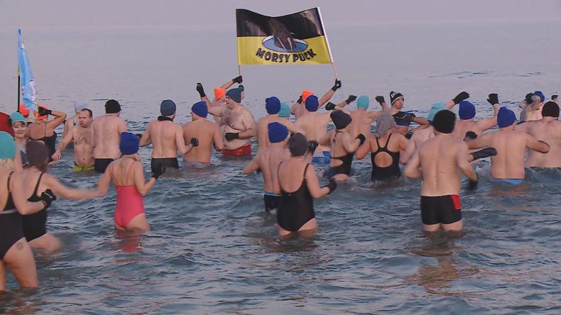 Mróz im niestraszny – morsy weszły do wody we Władysławowie