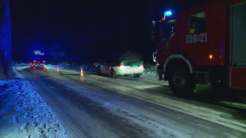 Osobówka uderzyła w drzewo