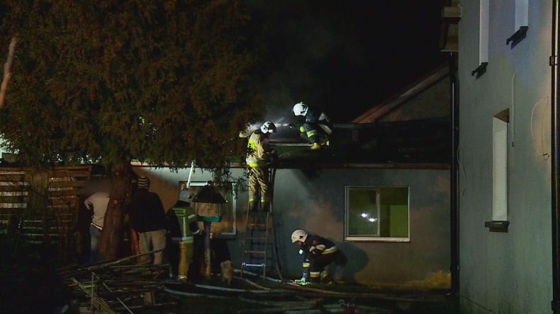 Pożar domu w Rybnie