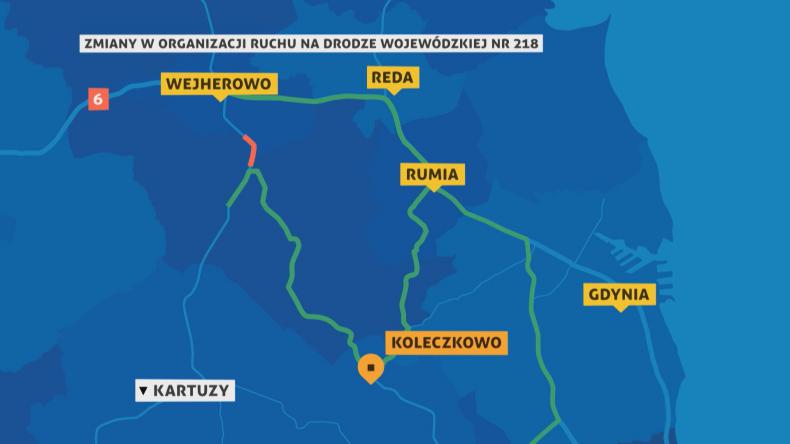 Zamkną fragment drogi nr 218